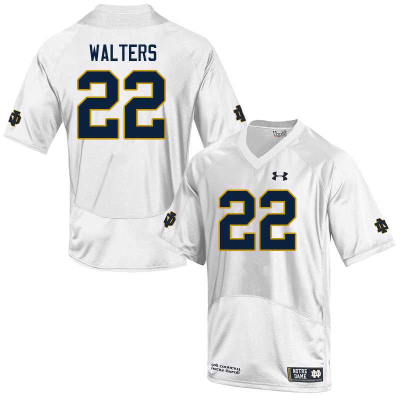 Men #22 Justin Walters Notre Dame Fighting Irish College Football Jerseys Sale-White - Click Image to Close